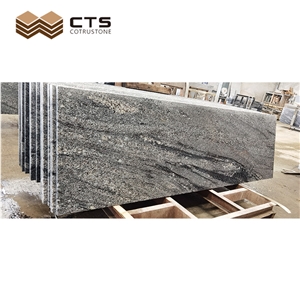 Grey Silver China Juparana Granite Tiles Nice Pattern
